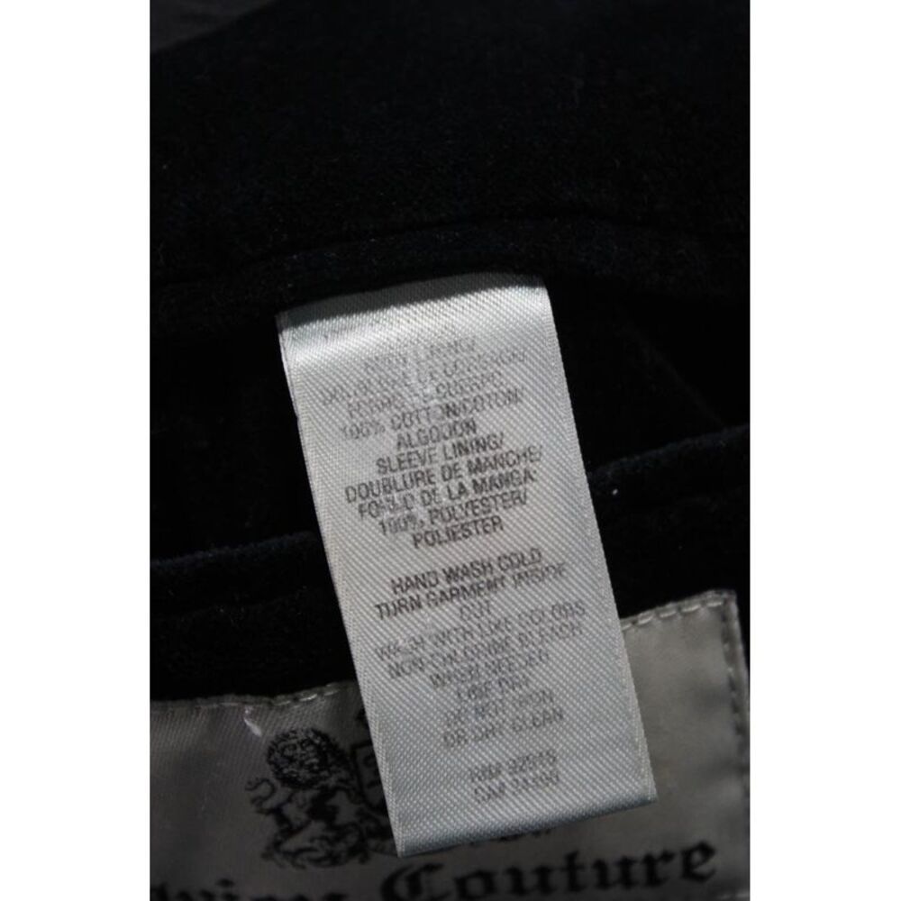 Juicy Couture Mens Black Cotton Blazer Button Long Sleeve Size 44 - Picture 8 of 8